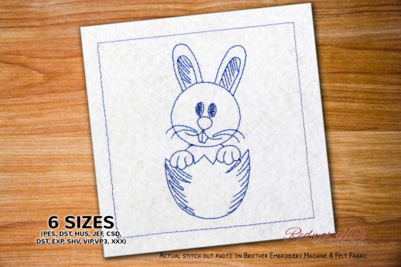 Bunny out of Cracked Egg Redwork: A Seller’s Review
