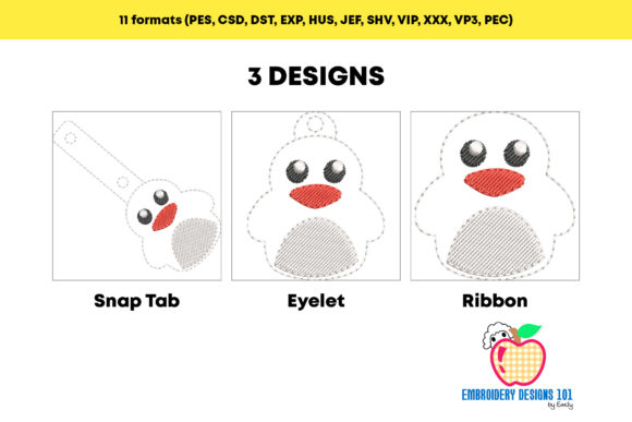 Cheerful Penguin ITH Key Fob Pattern: A Designer's Test