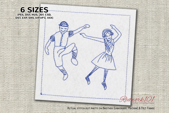 Dancing Couple Redwork Design: A Stitcher's Real Review