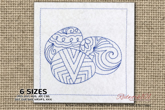 Decorated Easter Eggs Redwork: An Embroidery Seller Review