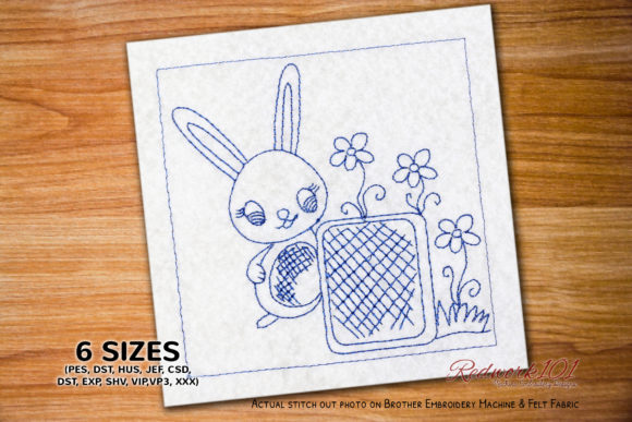 Easter Bunny in Garden Redwork: A Designer’s Honest Review for Boutique Sweatshirt Drops
