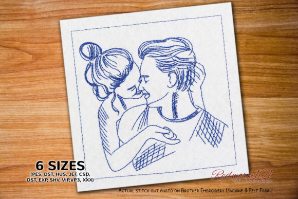 Girl Kissing Boy Redwork Design: Seasonal Product Review