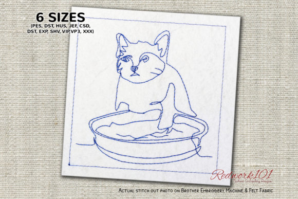 Kittens Eating Redwork: A Sweet Embroidery Review