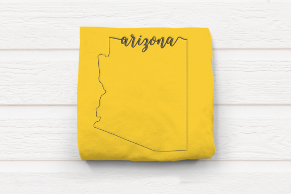 Linework State of Arizona Embroidery Design Review
